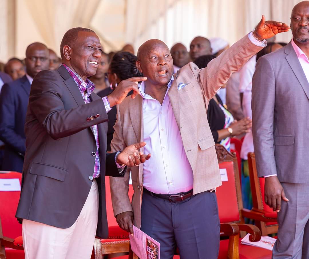 President William Ruto with Nyeri Governor Hon Mutahi Kahiga. Photo: William Ruto/Facebook 