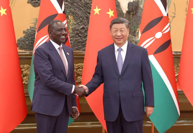 President William Ruto with China's Xi Jinping. Photo: William Ruto/X